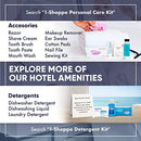 Travel Size Hotel Shampoo 100 Count 1 oz Bottles Guest Amenities for Hotels Vacation Rentals and Short Term Rentals Paraben Free White Tea and Coconut Scent Infused with Aloe & Olive Oil by Terra Pure Infinity Warehouse