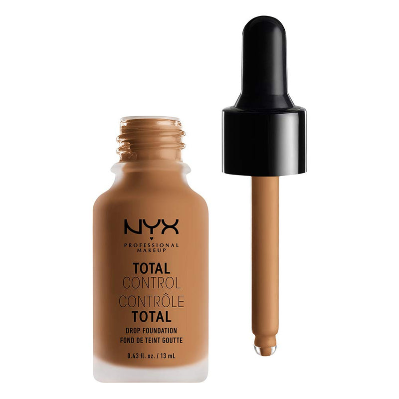 NYX PROFESSIONAL MAKEUP Total Control Drop Foundation - Cinnamon, Medium With Neutral Undertone, 0.43 Fl. Oz (TCDF15PT5) NYX PROFESSIONAL MAKEUP