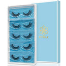 DYSILK 5 Pairs 6D Mink Eyelashes Faux Fluffy Wispy Natural Cross Fake Eyelashes Volume Thick Long Handmade False Eyelashes Pack Extension Reusable Soft Makeup Lashes No Glue |006-15.2mm DYSILK