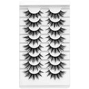 DYSILK 8 Pairs 5D Eyelashes Faux Mink Eyelashes Dramatic Look False Eyelashes Pack Fluffy Extended Fake Eyelashes Long Reusable Soft Lashes Thick Handmade Eyelashes No Glue DYSILK