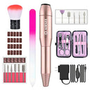 AIRSEE Portable Electric Nail Drill Professional Efile Kit for Acrylic, Gel Nails, Polishing Shape Tools (Gold) AIRSEE