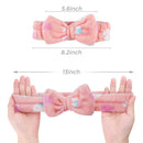 Bow Hair Band Spa Headband, 8PCS Makeup Headbands for Women Shower Spa 3 otters