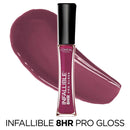 L’Oreal Paris Makeup Infallible 8 Hour Hydrating Lip Gloss, Undeniable Mauve, 0.5 Ounce L'Oreal Paris