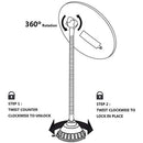 TOP4EVER Flexible 10X Magnifying Suction Mirror, Dimmable LED Lighted Vanity Mirror,Power Locking Suction Cup with Day Light and 360 Degree Swivel, Portable Vanity Mirror for Home Bathroom TOP4EVER