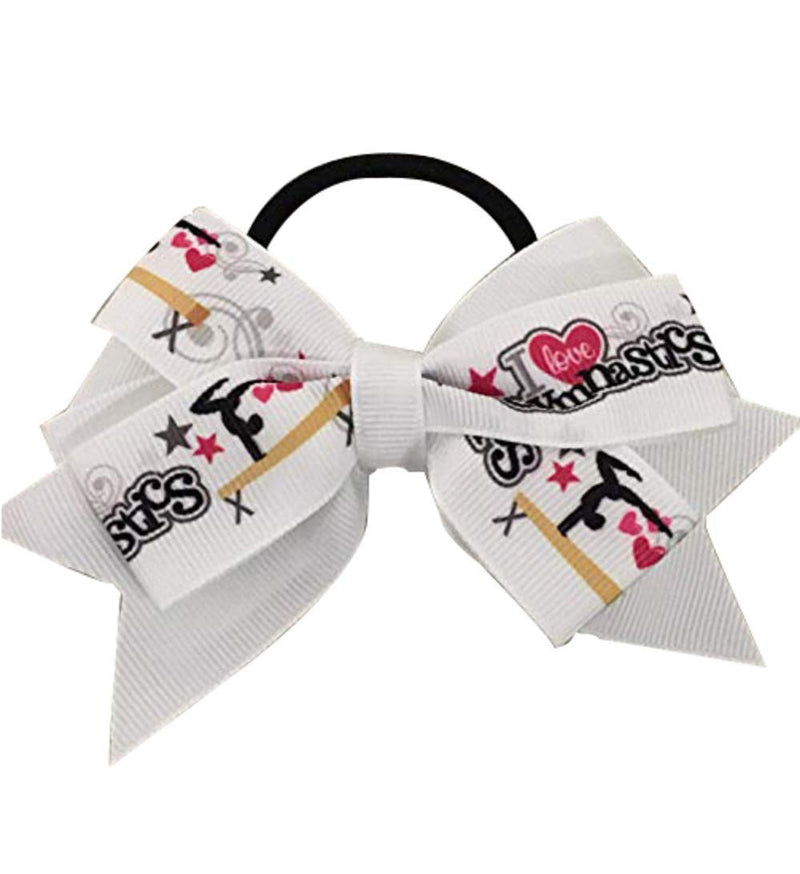 Gymnastics Hair Bow- Gymnastics Hair Accessories- Gymnastics Elastics - Gift For Gymnast Sportybella