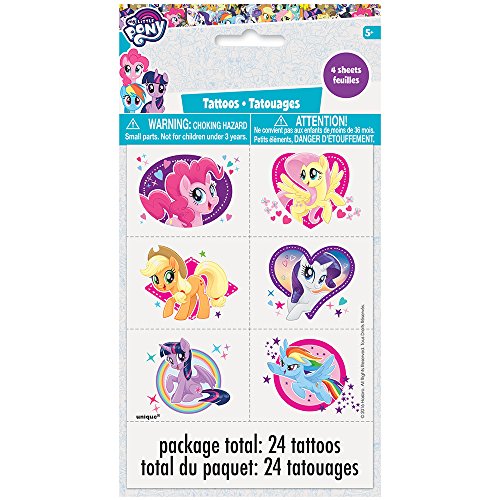 Unique Industries My Little Pony Temporary Tattoos, 24ct Unique Industries