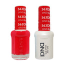 DND Duo 100% Pure Soak Off Gel - All in One - Nail Lacquer and Gel Polish, 0.5Oz / 15ml each - (563 - DND Red) DND Duo