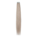 Tape in Hair Extensions Human Hair Grey Grade 6A 16-22inch Double Side Tape Seamless Skin Weft Natural Hair Extensions Long Straight Silky 16" / 16 inch 50g MY-LADY