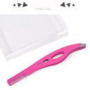 Slant Tweezers-Tweezer Professional Pink Stainless Steel Slant Tip Tweezer-The Best Precision Eyebrow Tweezers with comb YUZHILL