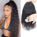 Feelgrace 18 Inch Ponytail Hair Kinky Curly Extension Ponytail Clip in Hair Extension Brazilian Hair Extension Remy Hair 130Gram/Pcs (18 Inch, Kinky Curly) Feelgrace