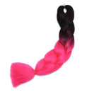 24 Inch Ombre Jumbo Braiding Hair Extensions Jumbo Braid Hair Ombre Long Jumbo Braids For Box Twist Braid Crochet Hair High Temperature Fiber 3 Tone Colored ( 5 Bundles, Black to Pink) S-noilite