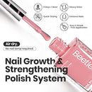 Beetles Jelly Nail Polish Set,6 Colors Pink Nude Jelly Quick Dry Nail Polish Fingernail Fast Drying & Long Lasting Nail Strengthener Polish Gifts for Women Infinity Warehouse