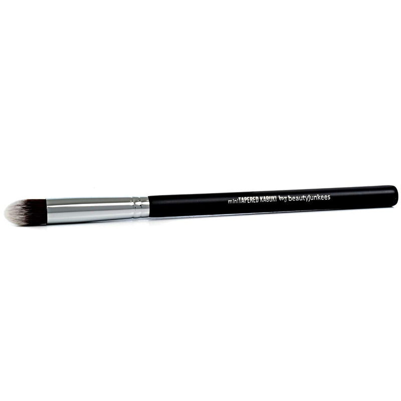 Kabuki Concealer Brush Under Eye - Beauty Junkees Mini Tapered Blending Makeup Brushes for Undereye Blender Buffer with Liquid Cream Powder Eyeshadow Cosmetics, Dense, Vegan Synthetic Beauty Junkees