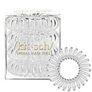 Kitsch Spiral Hair Ties, Coil Hair Ties, Phone Cord Hair Ties, Ponytail Hair Coils No Crease - 4 pcs, Transparent Kitsch