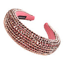 SP SOPHIA COLLECTION Women's Sparkling Crystal Padded Rhinestone Wide Bejeweled Hair Headband Party Hairband Hair Accessories in Rose Gold SP Sophia Collection