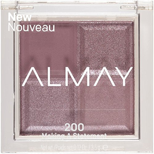 Eyeshadow Palette by Almay, Longlasting Eye Makeup, Single Shade Eye Color in Matte, Metallic, Satin and Glitter Finish, Hypoallergenic, 200 Making A Statement, 0.1 Oz Almay