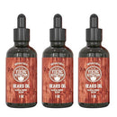 Beard Oil Conditioner - All Natural Sandalwood Scent with Argan & Jojoba Oils - Softens & Strengthens Beards and Mustaches for Men (Sandalwood, 3 Pack) Viking Revolution