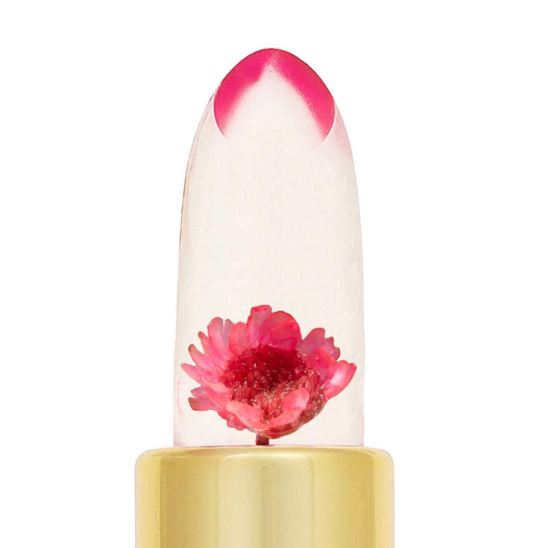 Winky Lux Flower Balm, Vegan Lip Balm and Lip Stain, pH Color Changing Lipstick, Vanilla Scented Pink Lip Tint with Real Chrysanthemum, Natural Lip Balm (Pink Flower) Winky Lux
