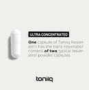 Toniiq Ultra High Purity Resveratrol Capsules - 98% Trans-Resveratrol - Highly Purified and Bioavailable - 60 Caps Reservatrol Supplement Infinity Warehouse