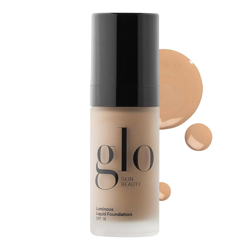 Glo Skin Beauty Luminous Liquid Mineral Foundation Makeup with SPF 18 (Café) - Improves Uneven Skin Tone, Smooths & Corrects Imperfections, Sheer to Medium Coverage, Dewy Finish Infinity Warehouse