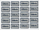 100 Gillette Platinum Blue Double Edge Safety Razor Blades, 20 x 5 7 Oclock