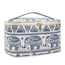 Travel Makeup Bag Large Cosmetic Bag Make up Case Organizer for Women and Girls (Large, Elephant) Narwey