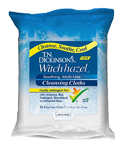 T.N. Dickinson's Witch Hazel New Soothing Multi-Use Cleansing Cloth, 25 Count Exclusive Edition… T.N. Dickinson's