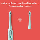 hum by Colgate Smart Battery Toothbrush Kit, Sonic Toothbrush with Travel Case and Replacement Head, Teal Colgate Store
