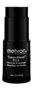 Mehron Makeup CreamBlend Stick - Body Paint (.75 oz) (BLACK) Mehron