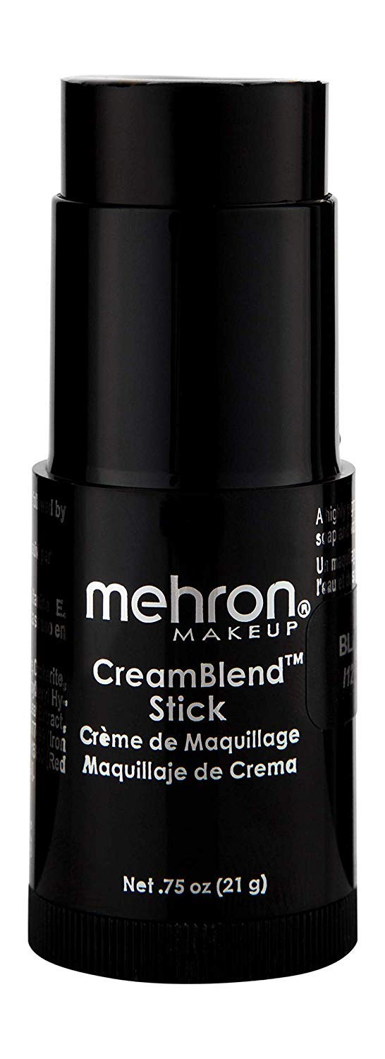 Mehron Makeup CreamBlend Stick - Body Paint (.75 oz) (BLACK) Mehron