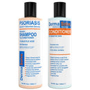 Scalp Psoriasis & Dandruff Shampoo and Conditioner by DermaSolve | Seborrheic Dermatitis Shampoo & Conditioner - Naturally Heals Itchy Flakey Inflamed Skin and Provides Soothing Moisturizing Relief Dermasolve