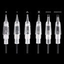 10PCS Permanent Makeup Clear Needle Cartridges for Eyebrow Eyeliner Tattoo Machine 1P/1R/3R/5R/5F/7F (5F) HiTreasure