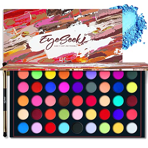 EYESEEK Matte Eyeshadow Palette 45 Shades Colorful Eyeshadow Pallet High Pigmented No Shimmer All Matte Smooth Powder Eye shadow Blendable Long Lasting Waterproof Makeup Palette