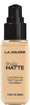 L.A. COLORS Truly Matte Foundation, Porcelain, 1.35 Fl. Oz. L.A. COLORS