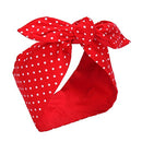 Sea Team Cotton Headband Bows Red with White Polka Dots Double Wide Headwrap Cotton Head Band Sea Team Store