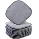 Polyte Premium Hypoallergenic Chemical Free Microfiber Fleece Makeup Remover and Facial Cleansing Cloth, 5 x 5 in, 10 Pack (Gray) POLYTE