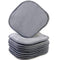 Polyte Premium Hypoallergenic Chemical Free Microfiber Fleece Makeup Remover and Facial Cleansing Cloth, 5 x 5 in, 10 Pack (Gray) POLYTE