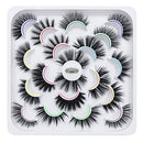DYSILK 10 Pairs 6D Mink Eyelashes Faux Fluffy Wispy Natural False Eyelashes Long Thick Fake Eyelashes Handmade Reusable Dramatic Eyelashes Pack Makeup Lashes No Glue 10 Styles Mixed DYSILK