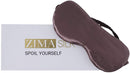 ZIMASILK 100% 22 Momme Pure Mulberry Silk Sleep Mask,Filled with 100% Mulberry Silk，Silk Wrapping Strap- Super Soft & Comfortable Sleep Eye Mask for Sleeping (Gray Purple) ZIMASILK Store