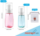 6PCS Fine Mist Spray Bottle 100ml 3.4 oz Empty Spray Bottles Plastic Refillable Cosmetic Travel Mister Spray Bottle for Hair, Cleaning, Essences, Perfume, Skincare + Free Drawstring Bag by AMORIX Amorix