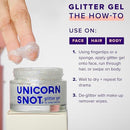 Unicorn Snot Face & Body Glitter Set - Cosmetic-Grade Holographic Gel Makeup Kit for Festivals, Raves, Cosplay - Safe for Face, Easy Application & Removal, 1.7oz (3 Pack, Disco, Sky, Ultraviolet) Infinity Warehouse