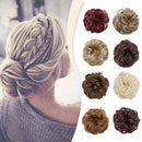 Messy Hair Bun Extensions Synthetic Updo Chignons Donut Elastic Bride Bun Ponytail Scrunchy Hairpiece Wig Accessory for Women 35g Ginger Brown Mix Golden Blonde-Medium Hairro