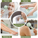 Electric Body Bath Brush for Shower, Rechargeable Body Brush with Detachable Long Handle and 5 Heads, 3 Speeds Bath Brush for Skin Care, Basic Cleaning and Massage (Sliver) Infinity Warehouse