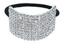 Rhinestone Ponytail Holder by Crystal Avenue | Stretchy Elastic Hair Tie | Silvertone with Sparkling Crystals Crystal Avenue