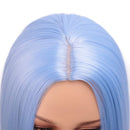 ENTRANCED STYLES Light Blue Wig Synthetic Straight Hair Bob Cut Wig Middle Part Shoulder Length Fashion Bob Wigs for Women Cosplay Wig ENTRANCED STYLES Store