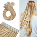 20 Inch Tape in Hair Extensions Remy Human Hair Highlight 100g 40pcs
