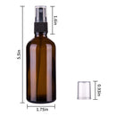 Hydior 4oz Amber Glass Spray Bottle for Essential Oil, Empty Fine Mist Spray Bottle, 6 Pack Hydior