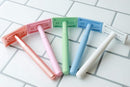 Double Edge Safety Razor for Women, Safety Razor with 10 Blades, Women Razor, Fits All Double Edge Razor Blades, Plastic Free (White) Green Estate