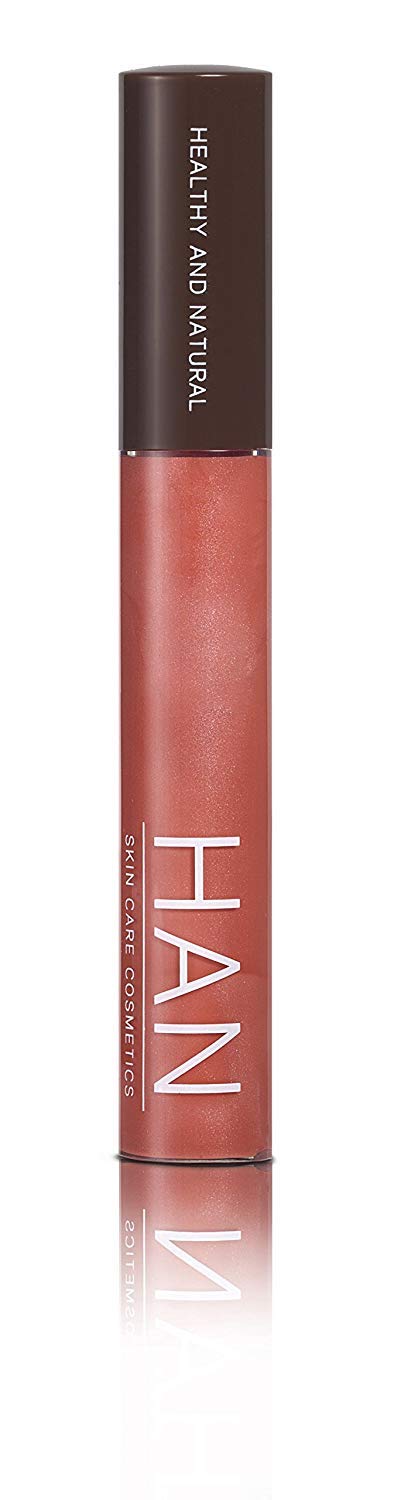 HAN Skincare Cosmetics All Natural Lip Gloss, Peachy Nude | With Organic Argan Oil and Shea Butter | 0.23 oz HAN