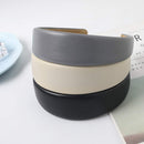 Headbands Women Hair Head Bands - 3 Wide Leather Headband Fashion Cute Hairbands Hair Accessories for Girls and Women Headbands Made of Soft PU (Classics Black Rich Soft Grey) Ivyu Store